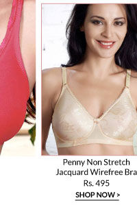 Penny Non Stretch Jacquard Wirefree Bra-Coffee.