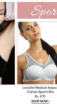 Lovable Medium Impact Cotton Sports Bra.