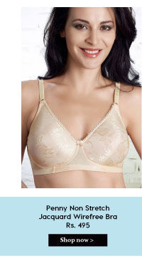 Penny Non Stretch Jacquard Wirefree Bra-Coffee.