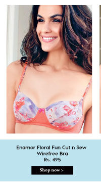 Enamor Floral Fun Cut n Sew Wirefree Bra.