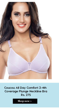 Coucou All Day Comfort 3-4th Coverage Plunge Neckline Bra - Lavender.