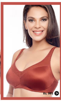 Penny Plus Skin Friendly High Coverage Bra with Vega Cup-Maroon.