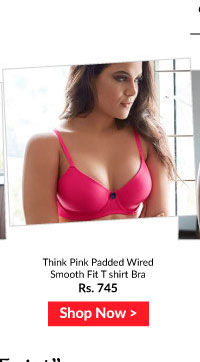 Penny Think Pink Padded Wired Smooth Fit T shirt Bra. 