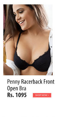 Penny LBB Lightly Padded Wired Racerback Front Open Bra.