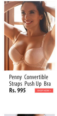 Penny Lace Embrace Convertible Straps Gentle Push Up Bra-Skin.