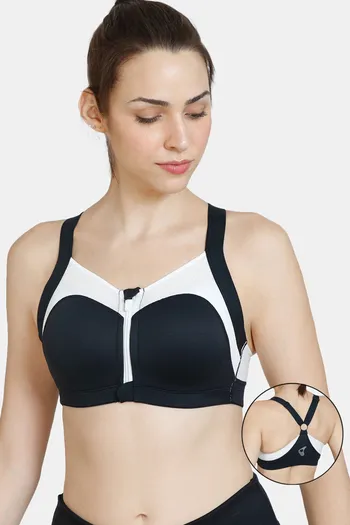 Buy Zelocity High Impact Quick Dry Sports Bra - Anthracite at Rs