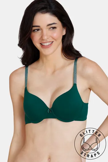 Buy Amante Perfect Lift Padded Wired Push-Up Bra - Green online