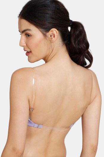 Zivame Beautiful Basics Padded Non Wired 3/4th Coverage Backless Bra -  Violet Tulip