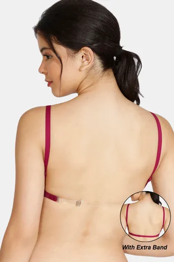 Buy Zivame Beautiful Basics Double Layered Non Wired 3/4th Coverage  Backless Bra - Rhododendron at Rs.280 online