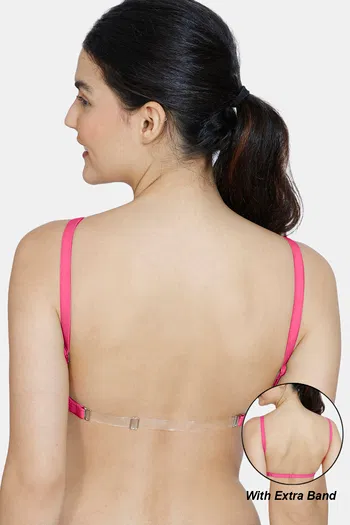 Women Cotton/Hosiery Non-Padded lower Back/Backless bra Single-Hook ,Low  Coverage,V-shap bra for women