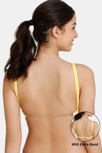 Buy Zivame Beautiful Basics Double Layered Non Wired Full Coverage Backless  Bra - Minion Yellow at Rs.315 online