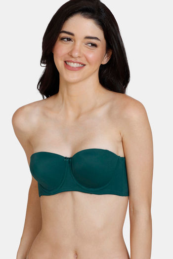 Buy Zivame Beautiful Basics Padded Wired 3/4th Coverage Strapless Bra -  Botanical Garden at Rs.597 online