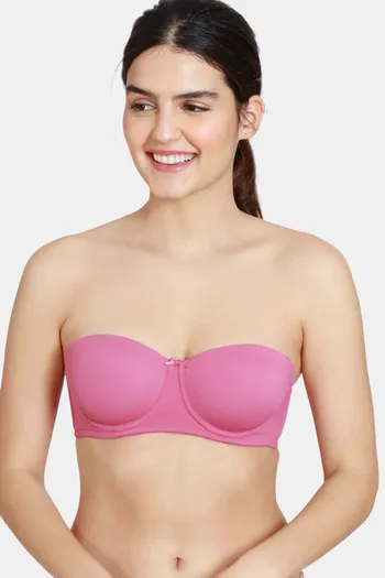 Buy Zivame Beautiful Basics Padded Wired 3/4th Coverage Strapless Bra -  Malaga at Rs.896 online