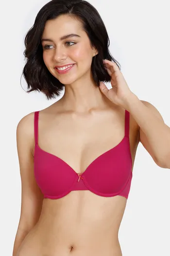 Buy Zivame Beautiful Basics Padded Wired Medium Coverage T-Shirt Bra - Love  Potion at Rs.389 online