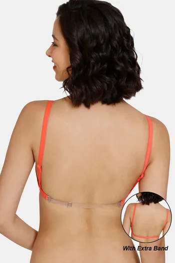 Buy Zivame Beautiful Basics Double Layered Non Wired 3/4th Coverage  Backless Bra - Emberglow at Rs.325 online