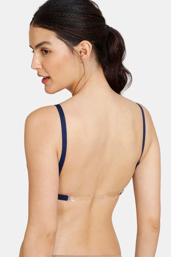 Buy Zivame Beautiful Basics Double Layered Non Wired 3/4th Coverage  Backless Bra - Medieval Blue at Rs.314 online