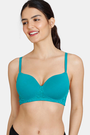 Buy Zivame Beautiful Basics Padded Non Wired 3/4th Coverage Backless Bra -  Mock Orange at Rs.500 online