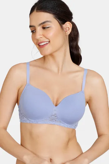 Buy Zivame Padded Non Wired 3/4th Coverage T-Shirt Bra - Jacaranda at  Rs.460 online