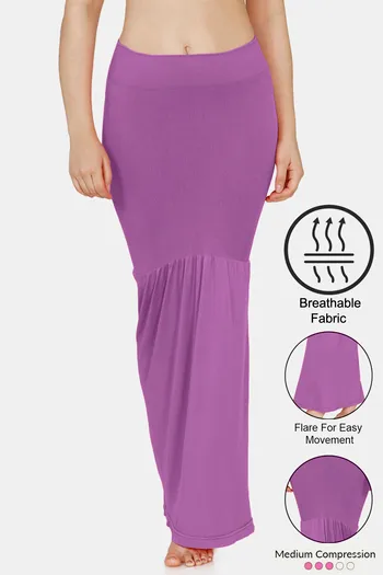 Zivame All Day Flared Mermaid Saree Shapewear - Purple