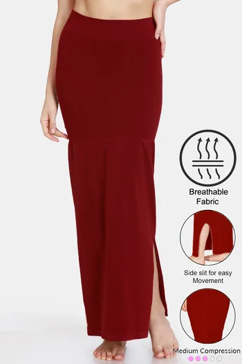 Buy Zivame All Day Seamless Flared Saree Shapewear - Red at Rs.698 online