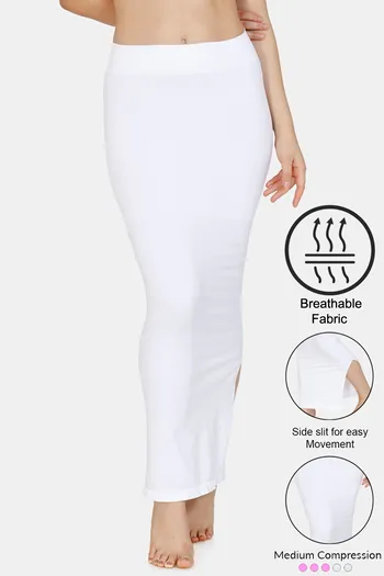 Buy Zivame All Day Seamless Slit Mermaid Saree Shapewear - White at Rs.907  online