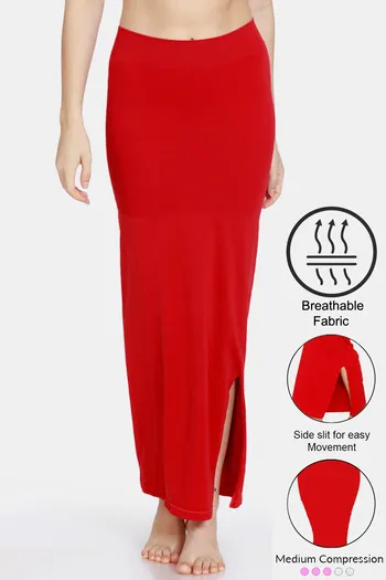 Buy Zivame All Day Slit Mermaid Saree Shapewear - Red Bud at Rs