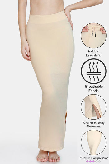 Clovia Saree Shapewear with Drawstring in Skin Colour