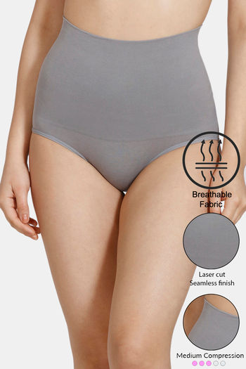Buy Zivame Tummy Control Midwaist Hipster Panty - Grey at Rs.846
