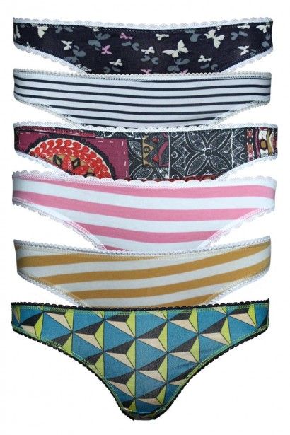 Coucou Assorted Bikini Brief Pack of 6