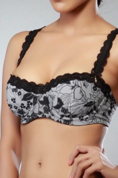 Aviraté Printed Net Balconette Bra