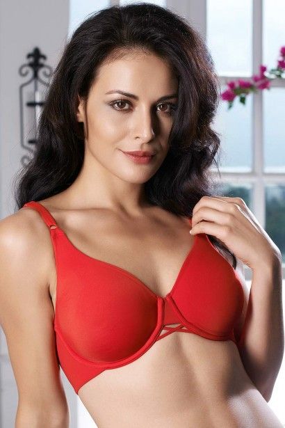 Penny Ultra Smooth Wired T-Shirt Bra With Vega Cup-Red