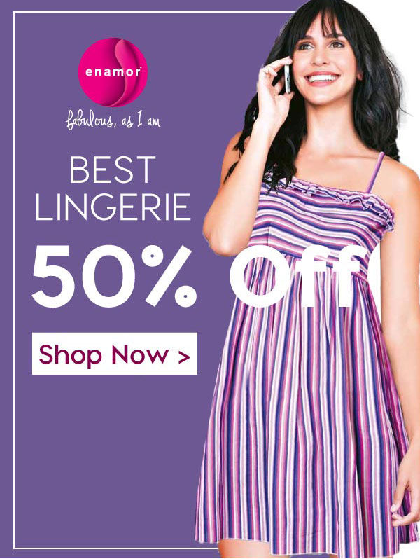 50% Off on Enamor Nightwear.