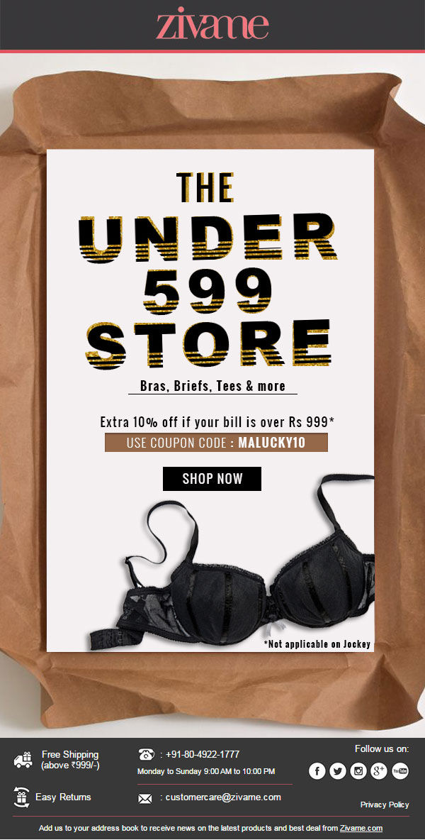 Pay Only Rs 599 or less for Gorgeous Lingerie