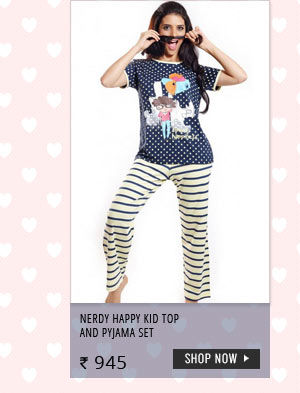 Coucou Nerdy Happy Kid Top And Pyjama Set.