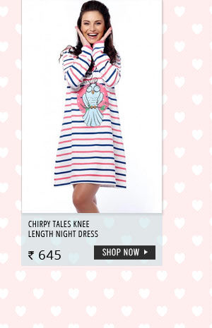 Coucou Chirpy Tales Knee Length Night Dress.