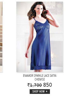 Enamor Sparkle Lace Satin Chemise.