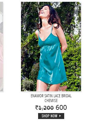 Enamor Satin Lace Bridal Chemise.