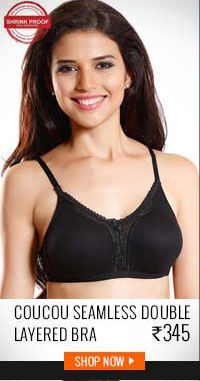 Coucou Seamless Double Layered Bra With Side Re-inforcement.