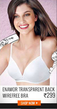 Enamor Seamless Transparent Back Wirefree Bra.