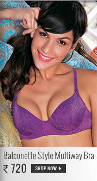 Enamor Balconette Style Padded Underwired Racerback Multiway Bra.