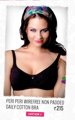 Peri Peri Wirefree Non Padded Daily Cotton Bra.