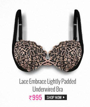 Penny Lace Embrace Lightly Padded Underwired Bra - Black.