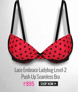 Penny Lace Embrace Ladybug Level-2 Push-Up Seamless Bra.