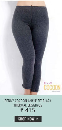 Penny Cocoon Ankle Fit Black Thermal Leggings.