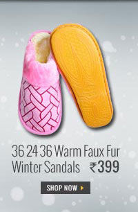 36 24 36 Warm Faux Fur Winter Sandals.