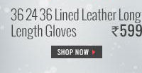 36 24 36 Lined Leather Long Length Gloves.