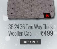 36 24 36 Two Way Thick Woollen Cap.