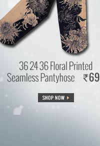 36 24 36 Floral Printed Seamless Pantyhose.