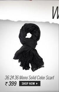 36 24 36 Mono Solid Color Scarf.