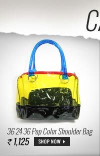 36 24 36 Pop Color Sheer Shoulder Bag.